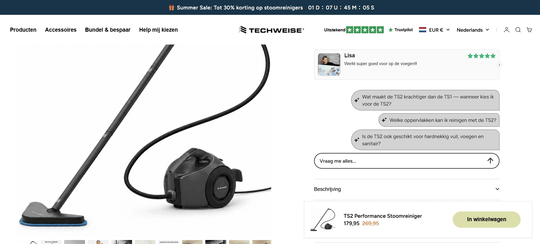 Techweise: A specialist trained on the manuals. — original Twini screenshot 1